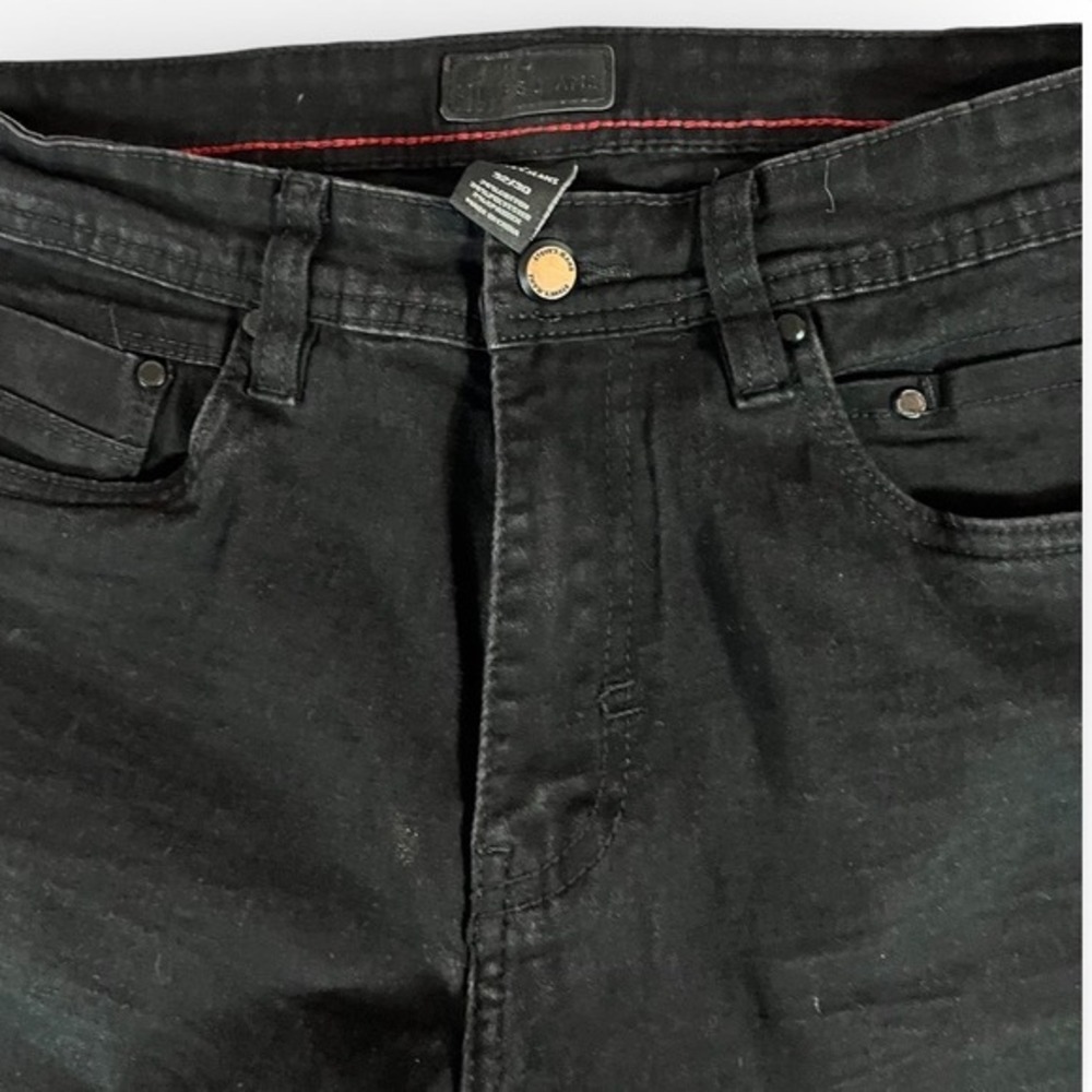 Level 99 Straight Leg Jeans Womens 32/30‎ Black Good Denim Mid Rise Classic - Picture 2 of 5
